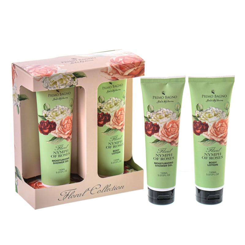 Beauty Box Nymph Of Roses Shower Gel 150ml & Body Lotion 150ml Primo Bagno